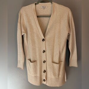 XS Women's Madewell Cream Cardigan Sweater